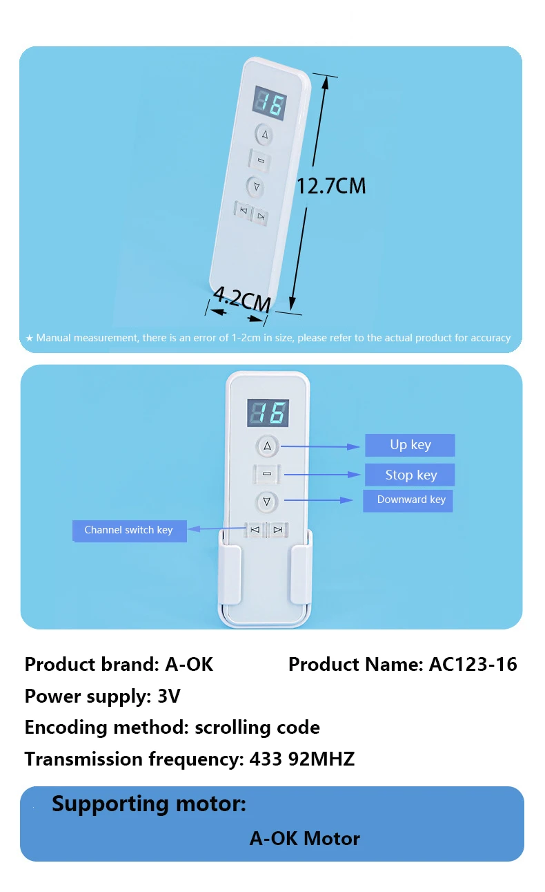 Remoto, Smart Home, AC123-01-02-06-16