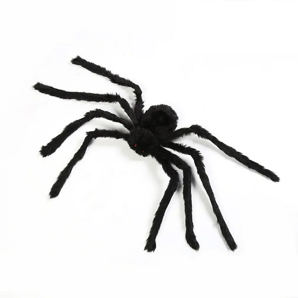 

Halloween Super Big Plush Spider Made Of Wire And Plush Black And Multicolour Style For Party Decorations 1Pc 125cm 150cm 200cm