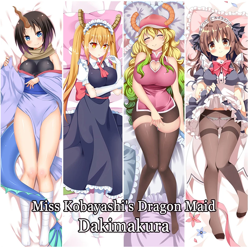 

Miss Kobayashi's Dragon Maid Tohru Ji Elma KannaKamui Dakimakura Bedding Pillow Case Otaku Hugging Body Pillowcase