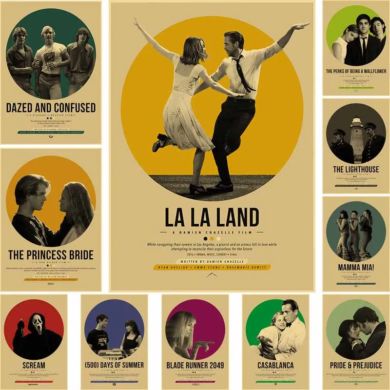 

Vintage Classic Movie Series Posters and Prints Room Decor Mural Kraft Paper LEON FIGHT CLUB Art Paintings for Home Decorations