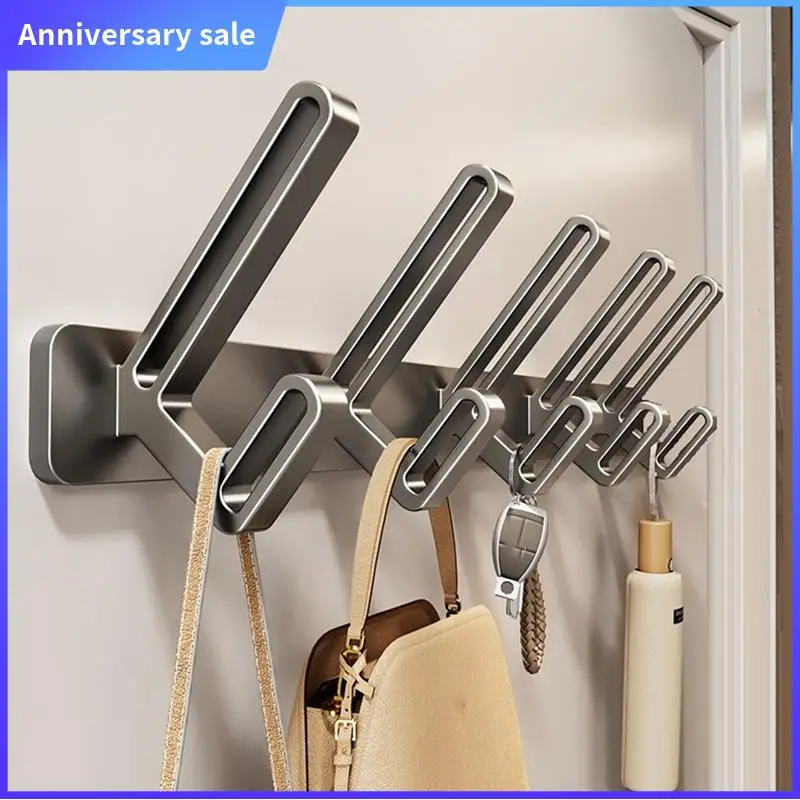 A75P-Wall Hook Without Drill Hook Clothes Bathroom Toilet Space Aluminum Wall Door