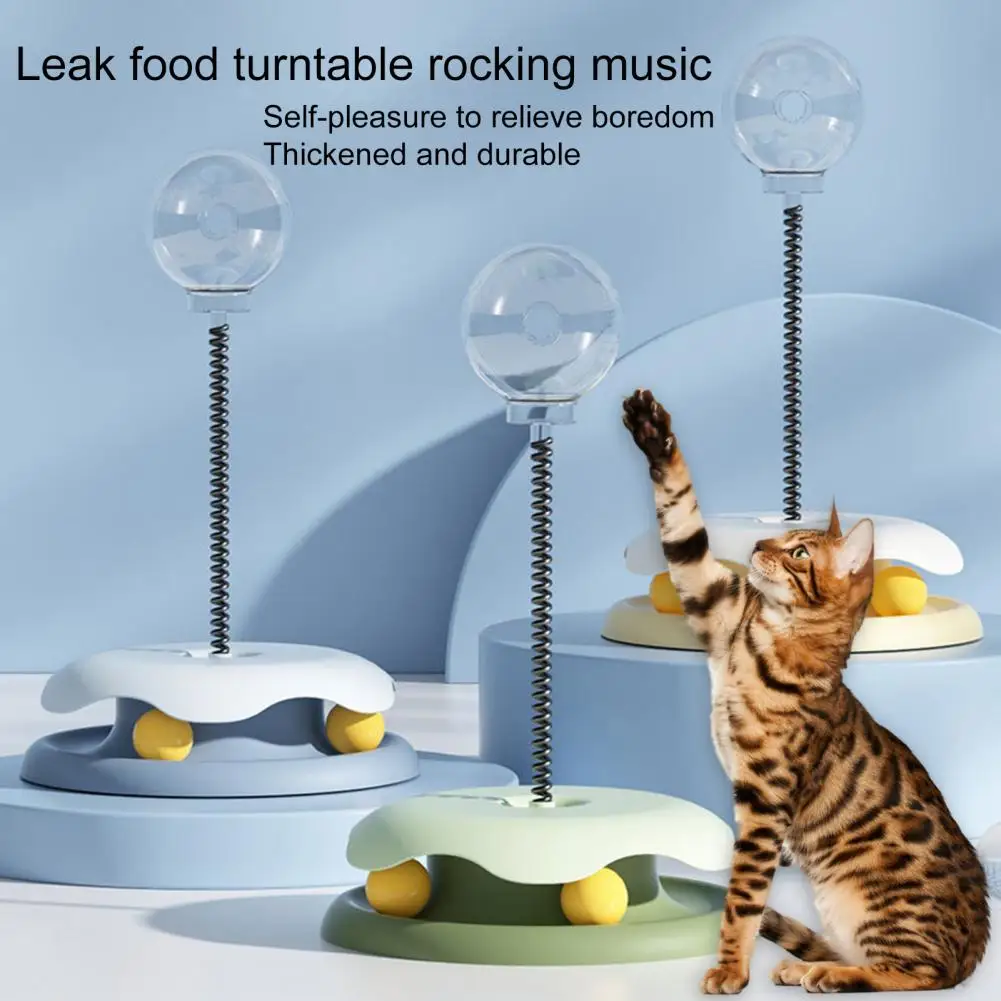 Meijuhuga Cat Slow Feeder Toy BPA Free Smooth Edge Stable Base Transparent  Pet Puzzle Food Leaking Ball Pet Supplies 