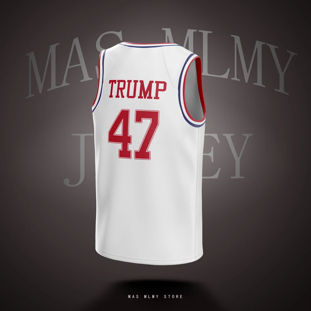 USA Trump 47th USA President &ldquo;DREAM BIG AGAIN&rdquo; Printed Youth Adult Basketball Jersey