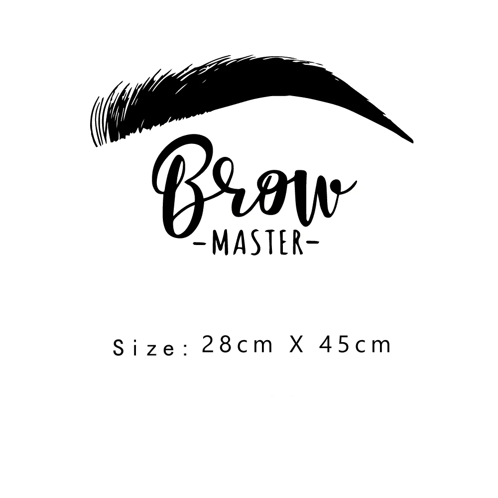 Beautiful Brow Wall Sticker Eyelashes Decor Vinyl Decal For Beauty Salon Room Stickers Eyebrows Wall Decals For Brow Bar Poster wall stickers
