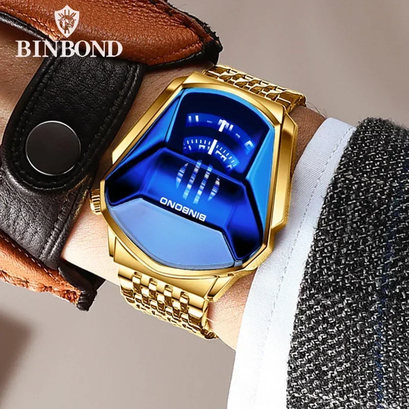 BINBOND Luxury Stainless Steel Men's Fashion Quartz Watch