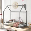 Twin Size House Bed Wood Bed, Gray(OLD SKU WF281435AAE) 1