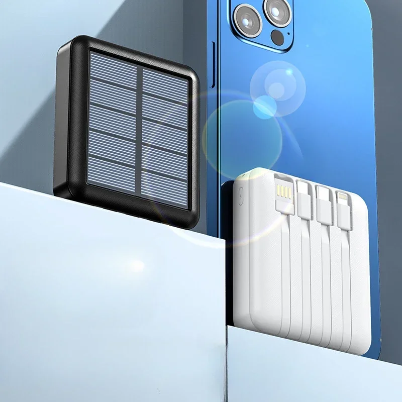 Mini Solar Power Bank 20000 MAh Large Capacity Portable Charger Fast Charging External Battery for iPhone Xiaomi Samsung 4
