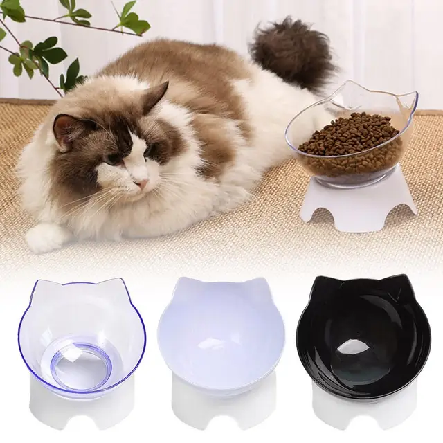 Non-Slip Cat Bowl Pet Water Food Feed Dog Bowls 45° Inclination Stand Feeders Tall Cat Bowl Anti-dumping Pet Feeding Supplies 2