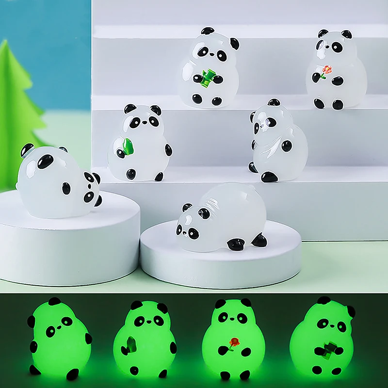 

Светящиеся мини-фигурки панды, миниатюрные фонарики, светящиеся в темноте аксессуары