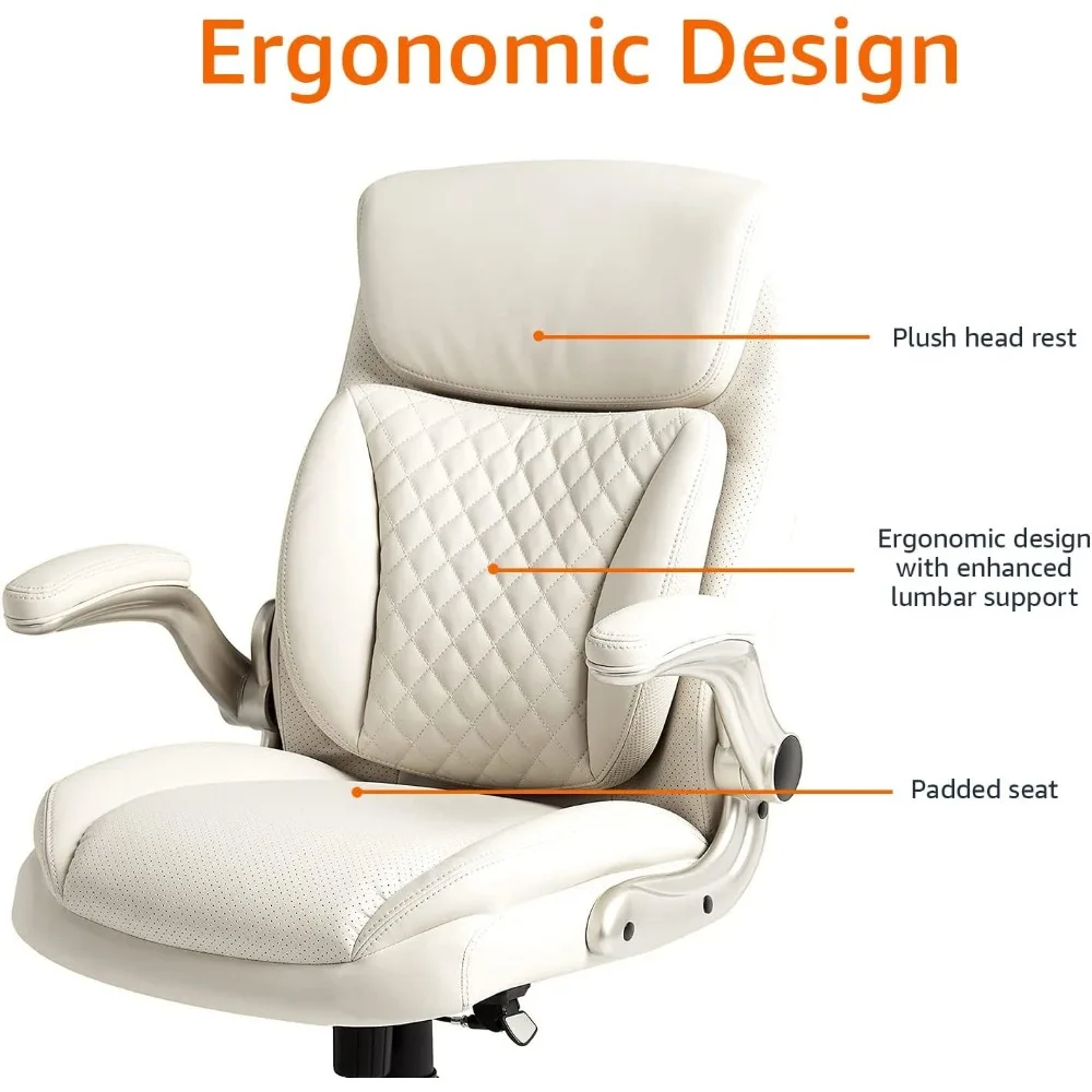 Ergonomic Desk Office Chair, Flip-up Armrests, Adjustable Height 6