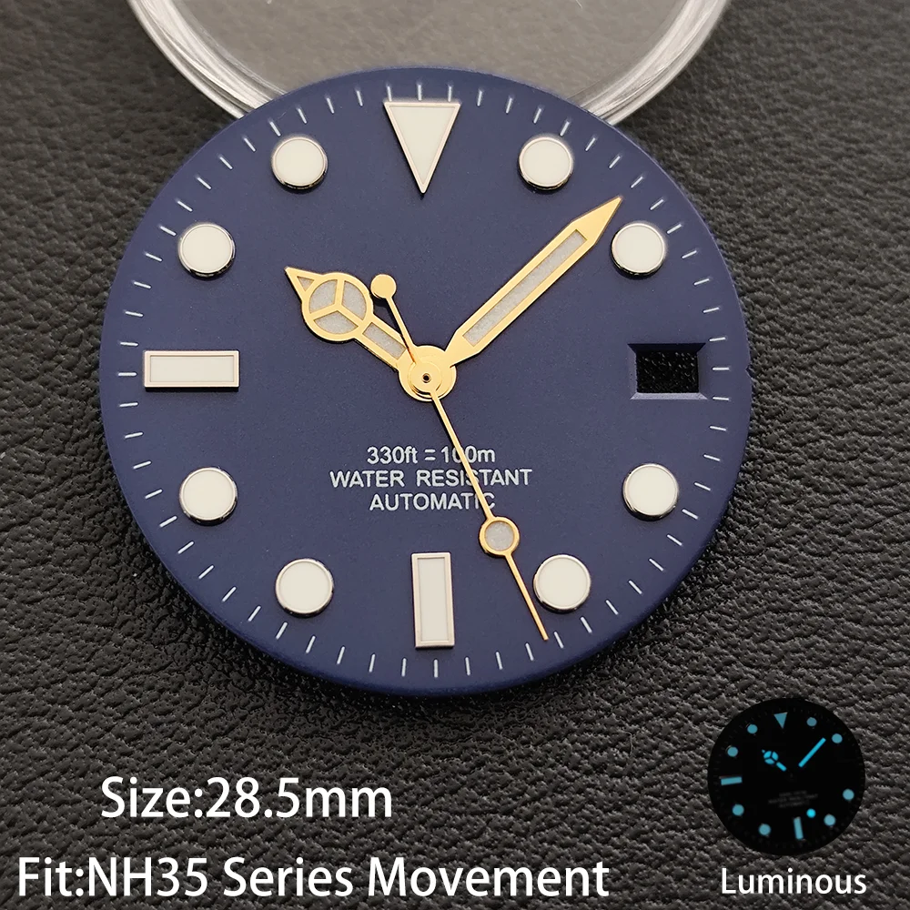 Custom Blue Luminous Multi-Color Calendar Watch Dial Replacement Accessory