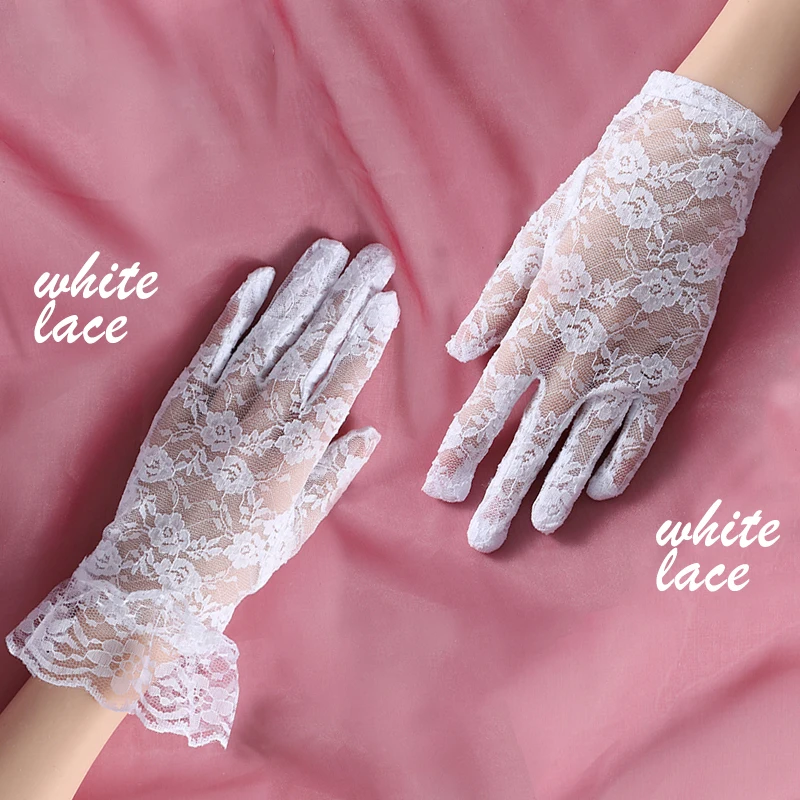 Wedding Bride Gloves Vintage Style Elegant Ladies' Printed Wrist Length Wedding Lace Gloves lace gloves wedding dress gloves wedding sleeves