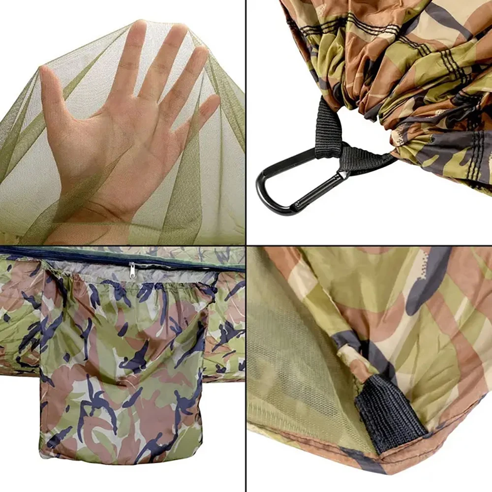 Hammock 2 Tourist Outdoor Portable Hammocks With Mosquito Net Waterproof Camping For Leisure Shelters Survival Ultralight Large 4