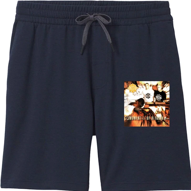 Gang Starr - Moment Of Truth Album Cover 1998 Pantaloncini Da Uomo Dtg (Bianco) Estate