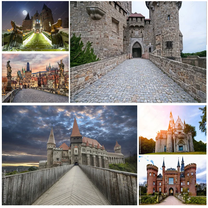 Natural Scenery Photography Background Landscape Travel Castle Photo Backdrops Studio Props 211226 CB-03