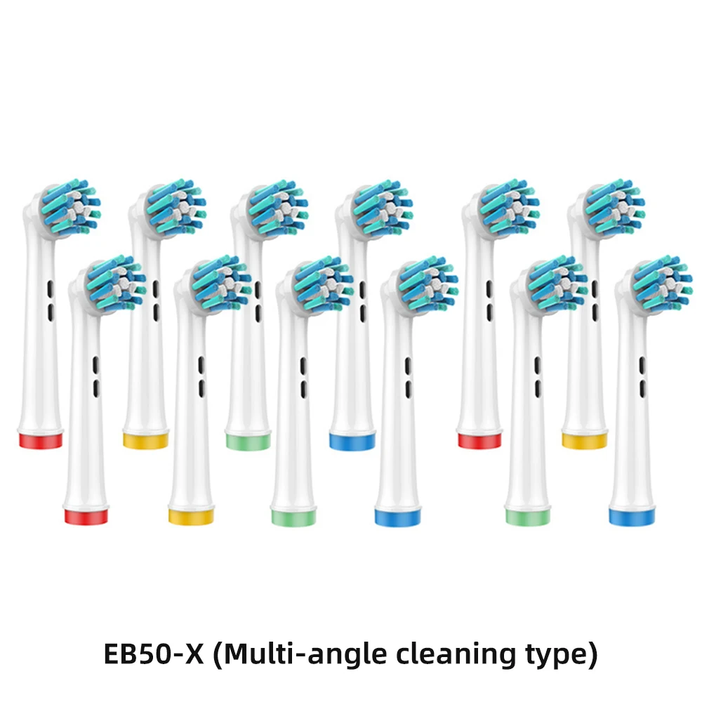 8/12/16/20Pcs Electric Toothbrush Replacement Heads Multi angle cleaning Tooth Brush Heads For Oral B Toothbrush Nozzles EB50-X pet brushing finger stall dog cat toothbrush oral deodorant cleaning for dogs and cats