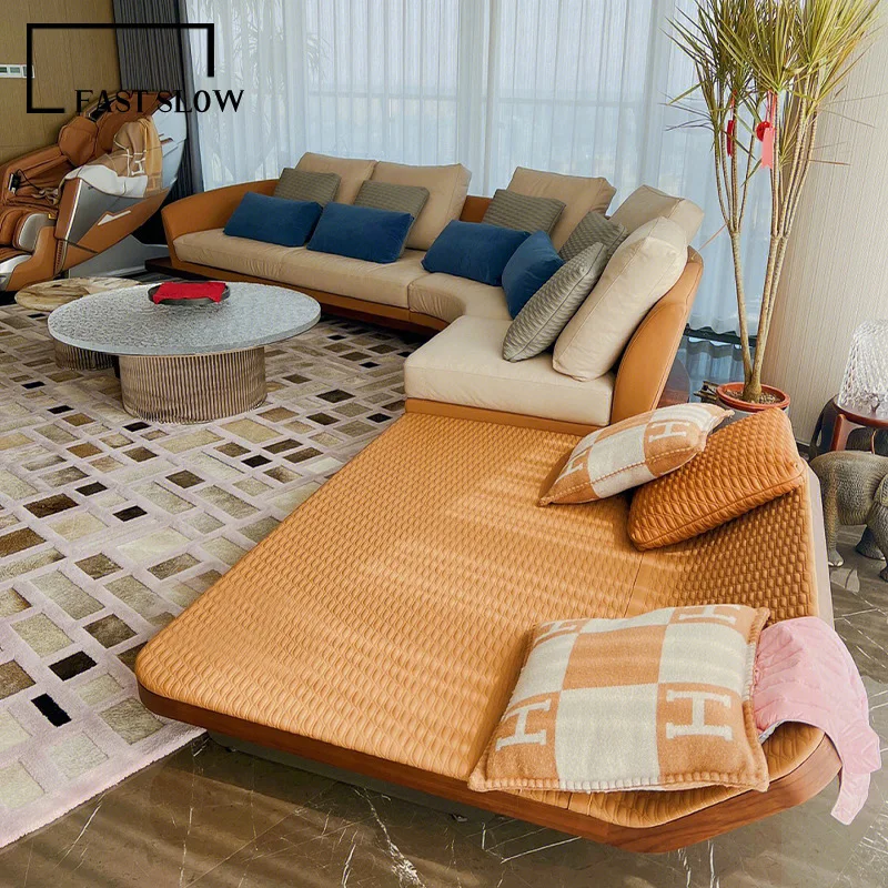 

Italian-style Light High-end Luxury, Quiet Style Sofa Living Room, Modern Minimalist Nordic Shaped Corner