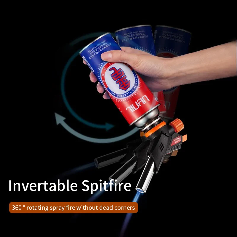 Welding Gas Torch Flame Gun Burner Nozzle Flamethrower Butane Burner Outdoor Camping BBQ Brazing Torch Kitchen Cooking