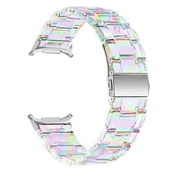 Elegant Clear Resin Watch Bracelet - Premium Strap Accessory for Galaxy 7 Ultra 47mm (C-Clean-S)