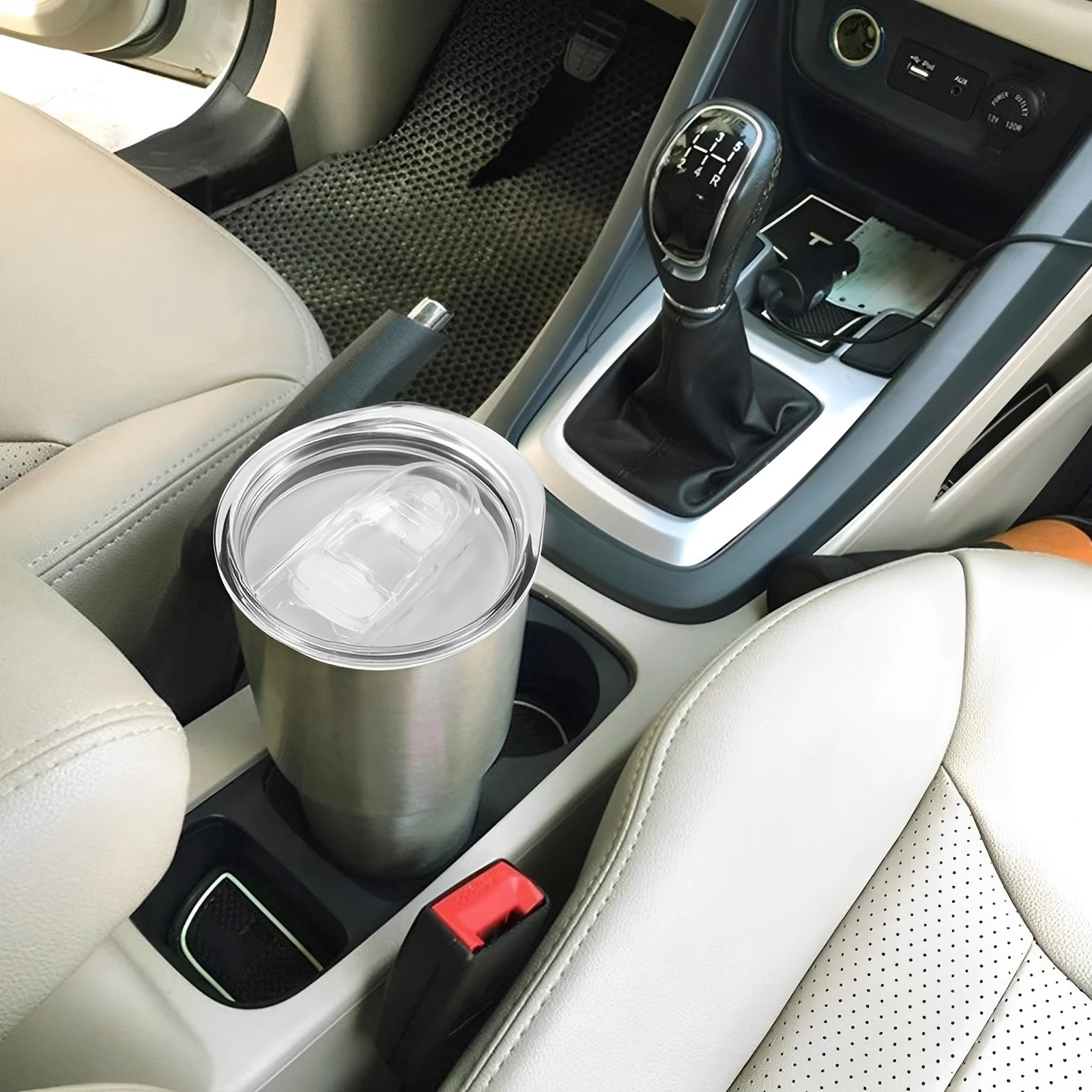 6Pcs Skinny Tumbler Lid Plastic Tumbler Replacement Lids Splash Resistant Tumbler Covers Spill Proof Clear Cup Cover Set