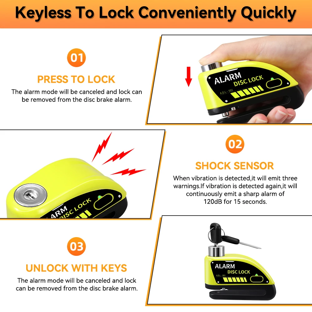 Motorcycle Disc Brake Lock Alarm 4