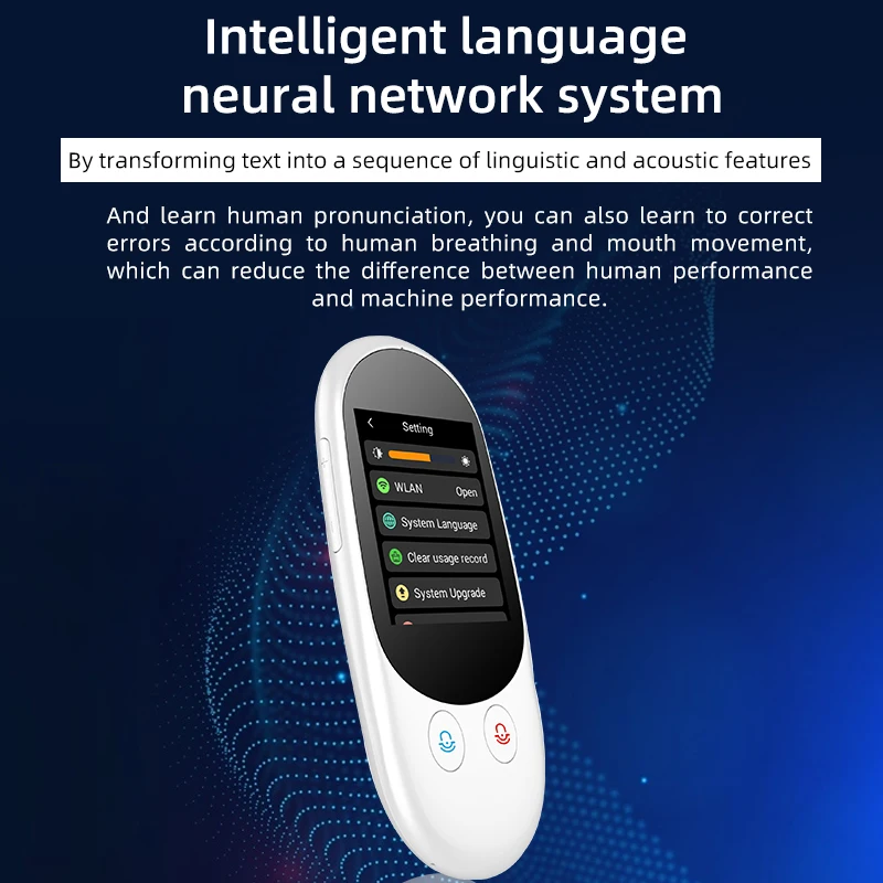 

Smart Instant Voice Photo Scanning Translator 2.4 Inch Touch Screen Wifi Support Offline Portable Multi-language Translation