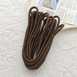 Vibrant 5mm Braided Polyester Rope for DIY Crafts and Home Sewing (Dark Brown)