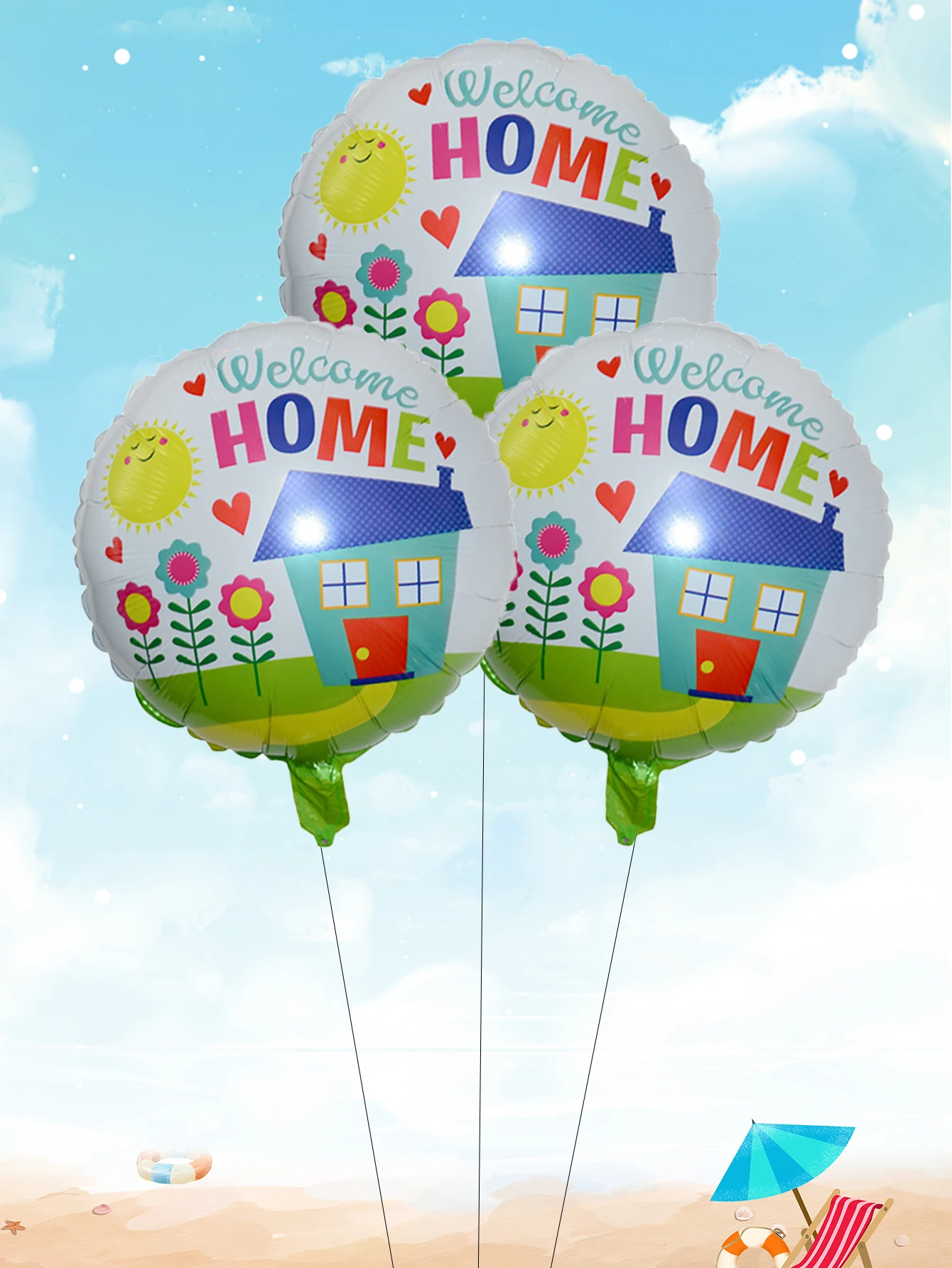 Bannière De Ballons « Welcome Home » En Aluminium Mylar Pour