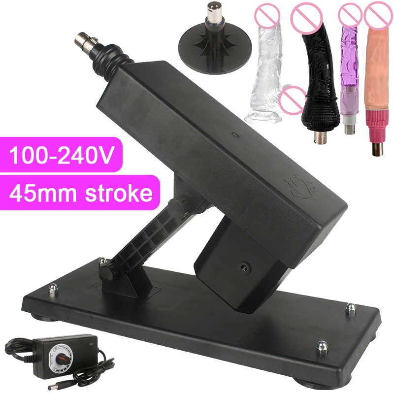 45mm Stroke Automatic Telescopic Sex Machines Kits DC Female Masturbation Sexual Toys 3XLR Reciprocating Sex Machines 100V-240V