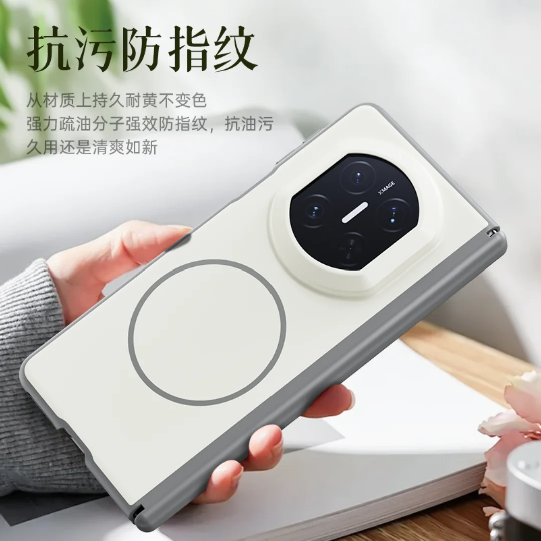 Magnetic Circle Pattern Protective Phone Case with Enhanced Grip