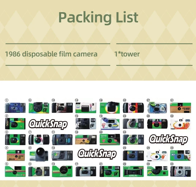 Fujifilm QuickSnap 1986 Disposable Film Camera Gift Box Set