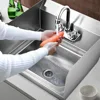 Rust Steel Sink with Faucet and Splash Guard, Commercial Wall Mounted Home Kitchen Sink 17 x 15 Inches 4
