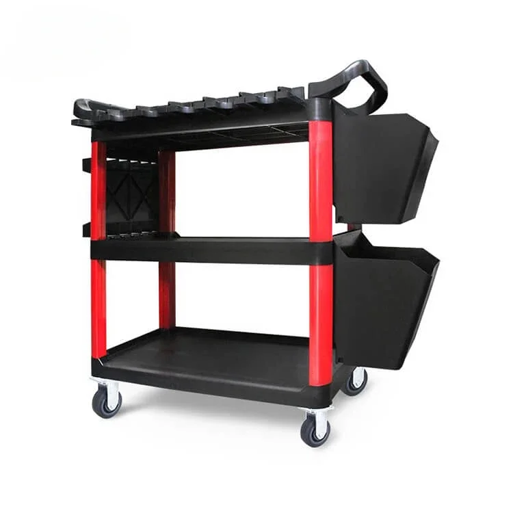 

Trolley Cart Wheels for Car Beauty Mechanics Tool Trolley Workshop Garage Tool Cabinet 3 Layers