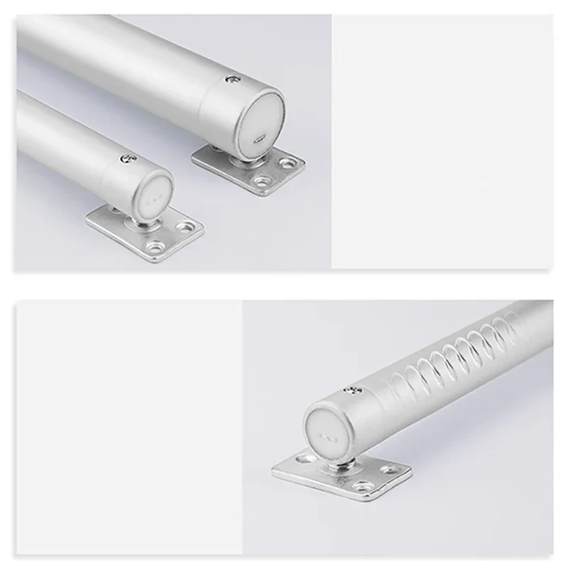 Automatic Door Closer 60kg Soft Closure Adjustable Gas Spring 110 Degree Positioning Stop Door Hardware Aluminum Alloy