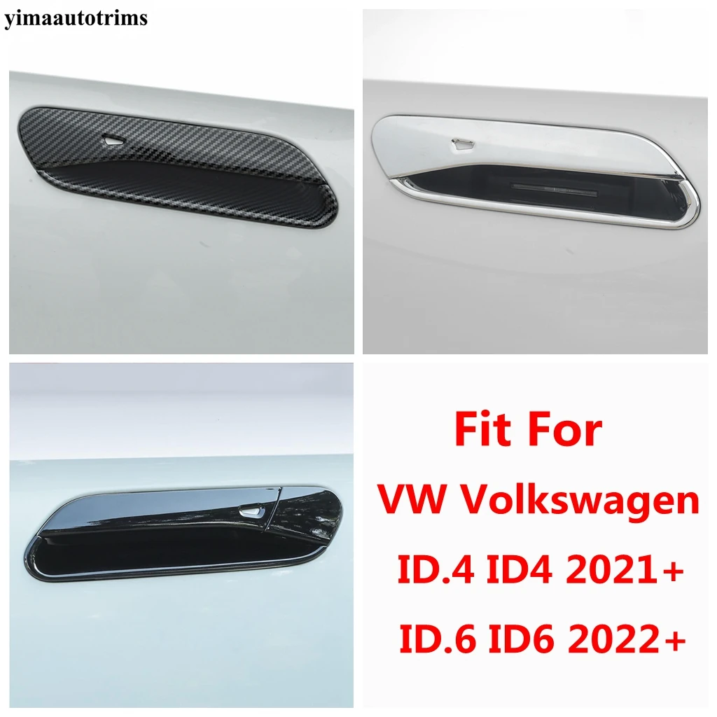 

Car Door Handle Bowl Decoration Cover Trim For VW Volkswagen ID.4 6 X Crozz 2021 -2023 ABS Chrome / Black Accessories Exterior