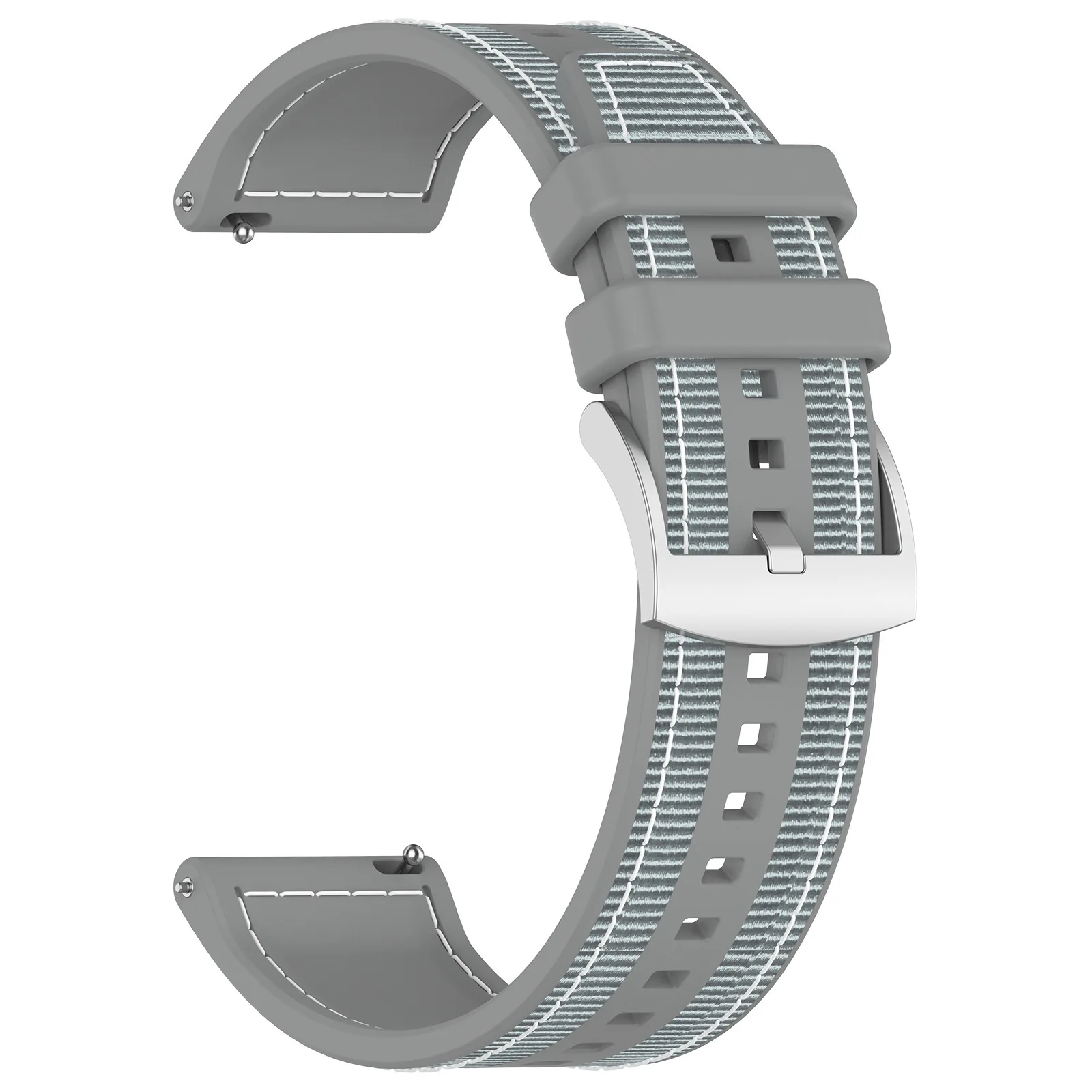 22mm Composite Silicone Sport Watchband - Premium Nylon Bracelet Strap
