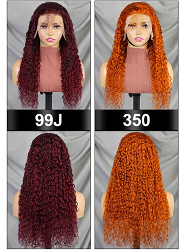 200% Density P4/350 Density HD Lace Front Wigs Human Hair with Baby Hair 13x4 Water Curly Lace Frontal Wigs Human Hair for Women_voghion.com