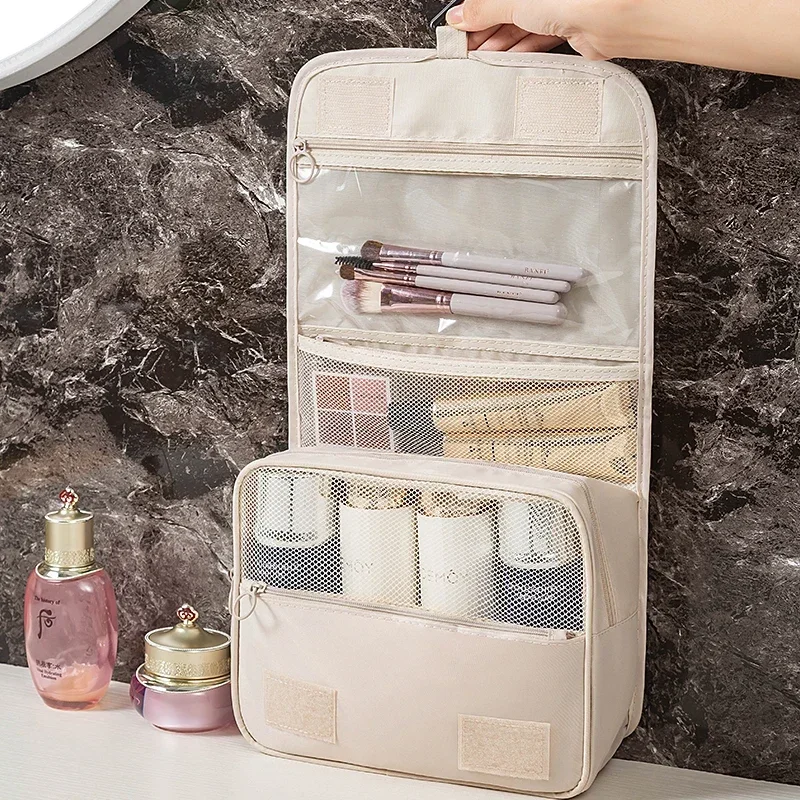 

Makeup Bag Travel Cosmetic Bags Toiletries Organizer Waterproof Storage Neceser Bathroom Hook Wash Pouch High Quality Women