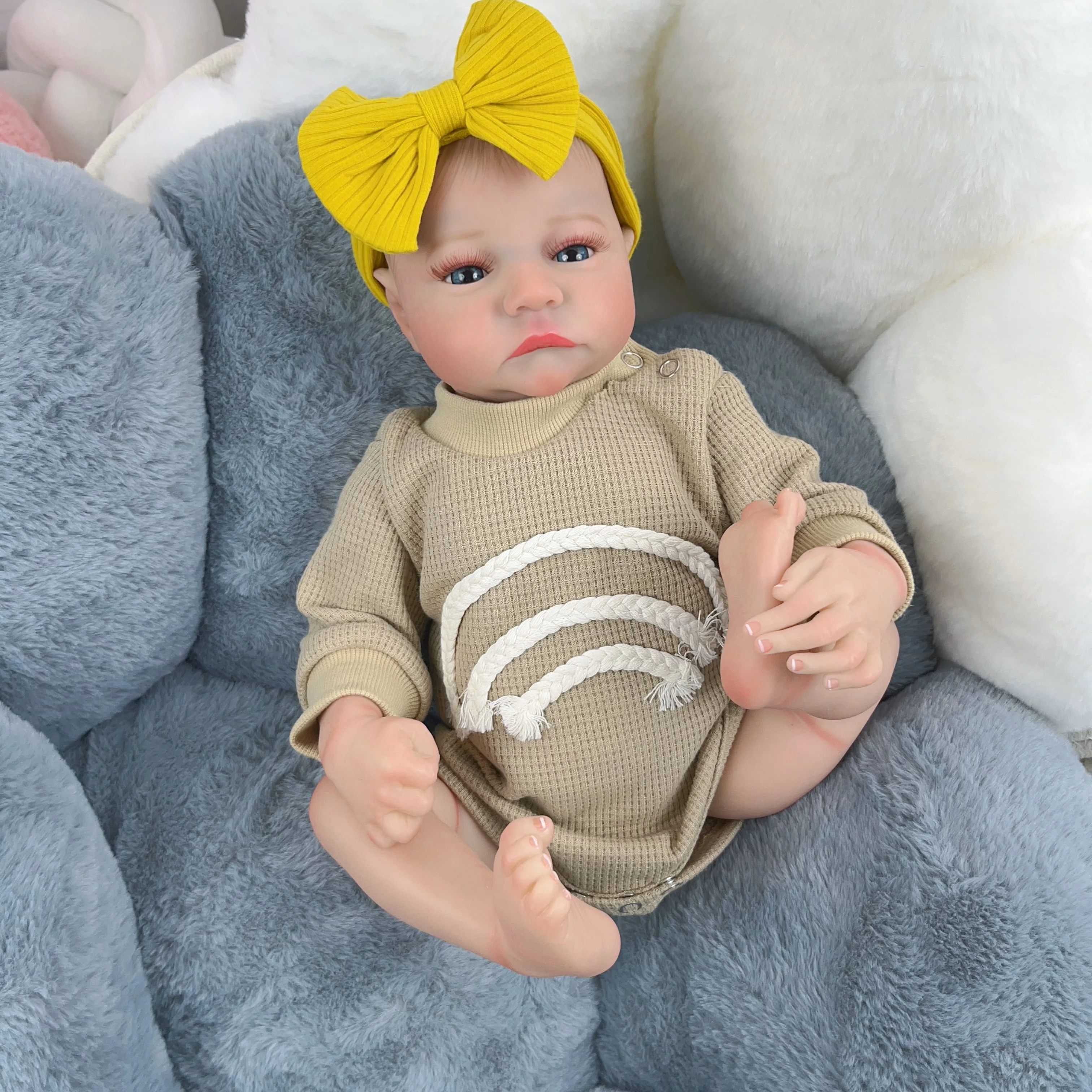 

Реалистичная силиконовая кукла Levi силиконовые пупсы bebe Rebirth, виниловая Кукла для мальчиков, Мягкая тканевая кукла для детей, подарок на день рождения, 17 дюймов