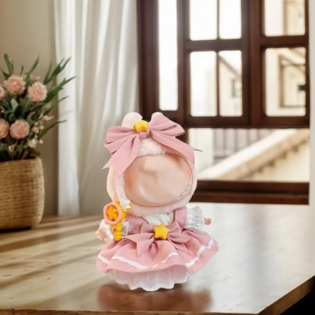 Doll Clothes Compatitable with Labubu 6.7 Inches Cute Doll Dress Up Clothes Accessories for Labubu Plush Doll(NO Doll) doll clothes plush toy accessories