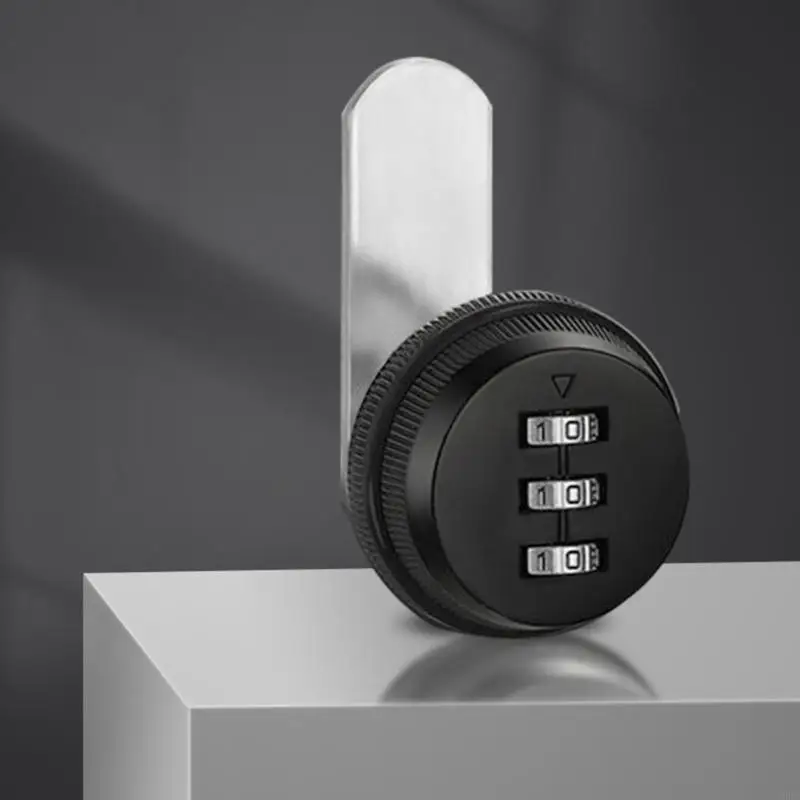 J6BB Elegant 3 Digit Passwords Cams Lock Set of 2 for Mailboxes and Cabinets Sturdy Without Key Zinc Alloy Materials