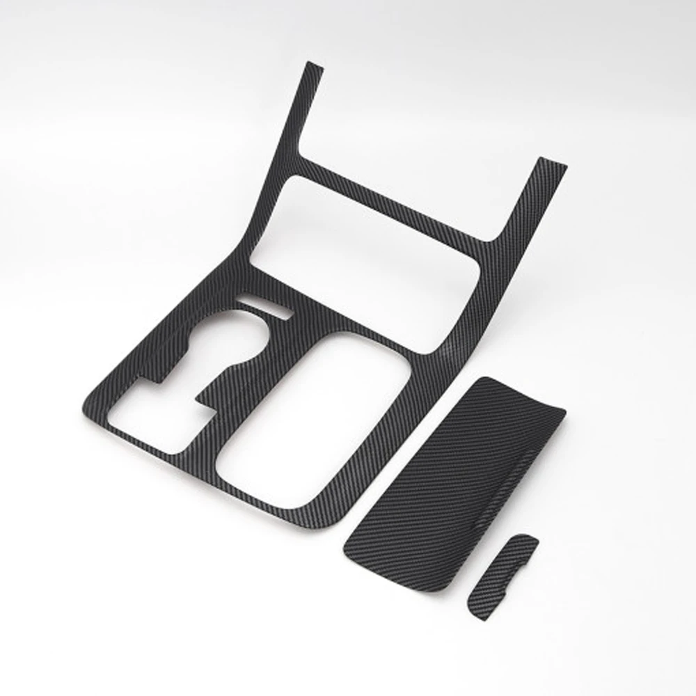 

For Kia Carnival KA4 2020 2021 2022 Central Console Gear Shift Panel Water Cup Holder Cover Carbon Fiber Trim 3pcs For LHD