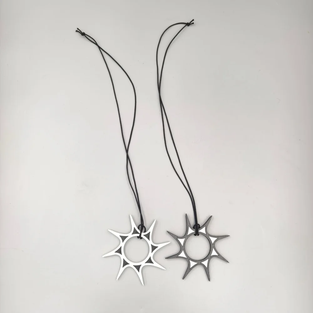 Forsaken Two Time Rebirth Tail Halskette 3D-Druck Seilkette Anhänger Punk Choker Schmuck Accessoire