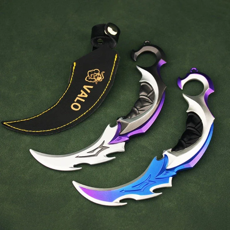 16cm Valorant Weapon Big Melee Reaver 2.0 Karambit Knife Metal M4 Game Peripheral Samurai  Alloy Model Desktop Display Gift Toy 5