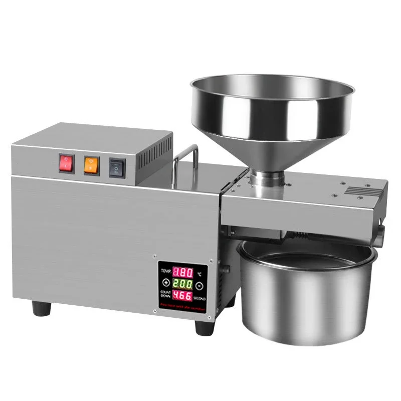110V/220V Oil Presser  Stainless Steel Intelligent  Oil Press S9S Commercial Linseed esame Peanut Oil Press 8-13Kg/H 4