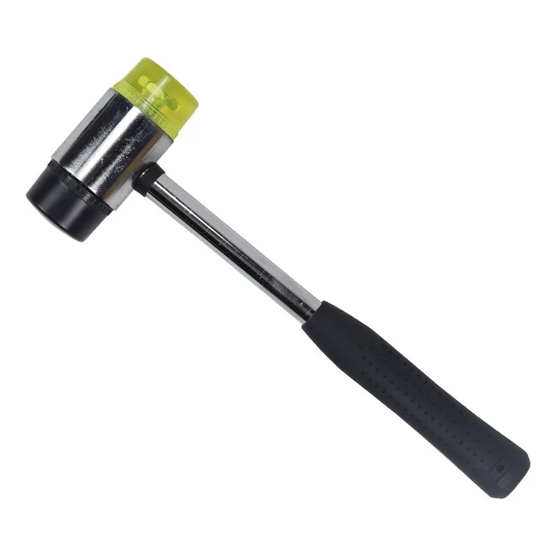 Rubber hammer 25/30/35/40mm large soft rubber tendon plastic hammer tile decoration nylon tool non-slip handle