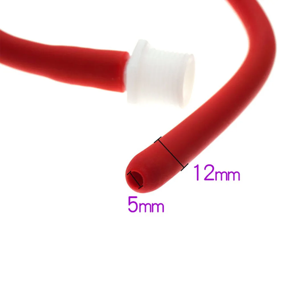 50cm  Silicone Bidet Tube Enema Cleaning Tube Silicone Nozzle Washing Anal Cleaner Douche Shower Tube Anal Wash Bidet Soft Hose 3