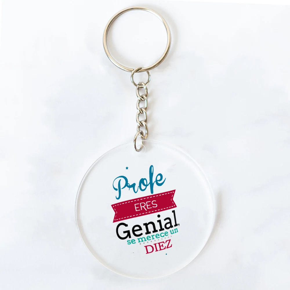 Bester Schlüsselanhänger mit spanischem Aufdruck der Welt, Geschenk zum Lehrertag, Schlüsselanhänger aus Acryl, Abschlussfeier, beste Geschenke für Lehrer – Detail 17