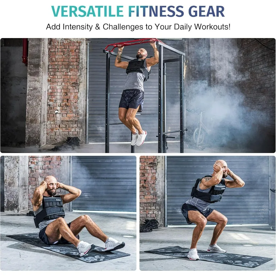 Weighted Vest, 20lb Vest Adjustable Weights for Exercise, Weight Vest for Men, Workout Vest for Home Workouts Cardio Strength Tr