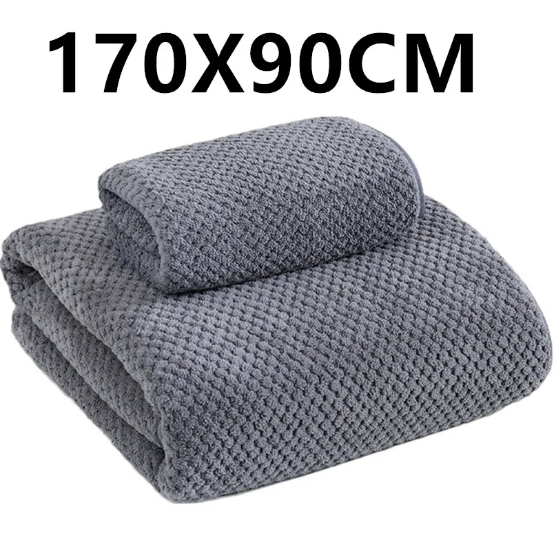 Boluoge large bath towel, thickened absorbent quick drying beach towel, coral fleece bath towel,  household adult towel 2